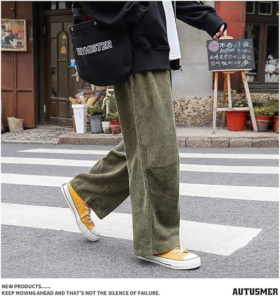 Amazon | [COZOEN] コーデュロイパンツ メンズ ワイドパンツ